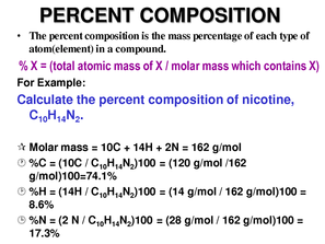 Percent Composition, and Empirical and Molecular Formulas ...